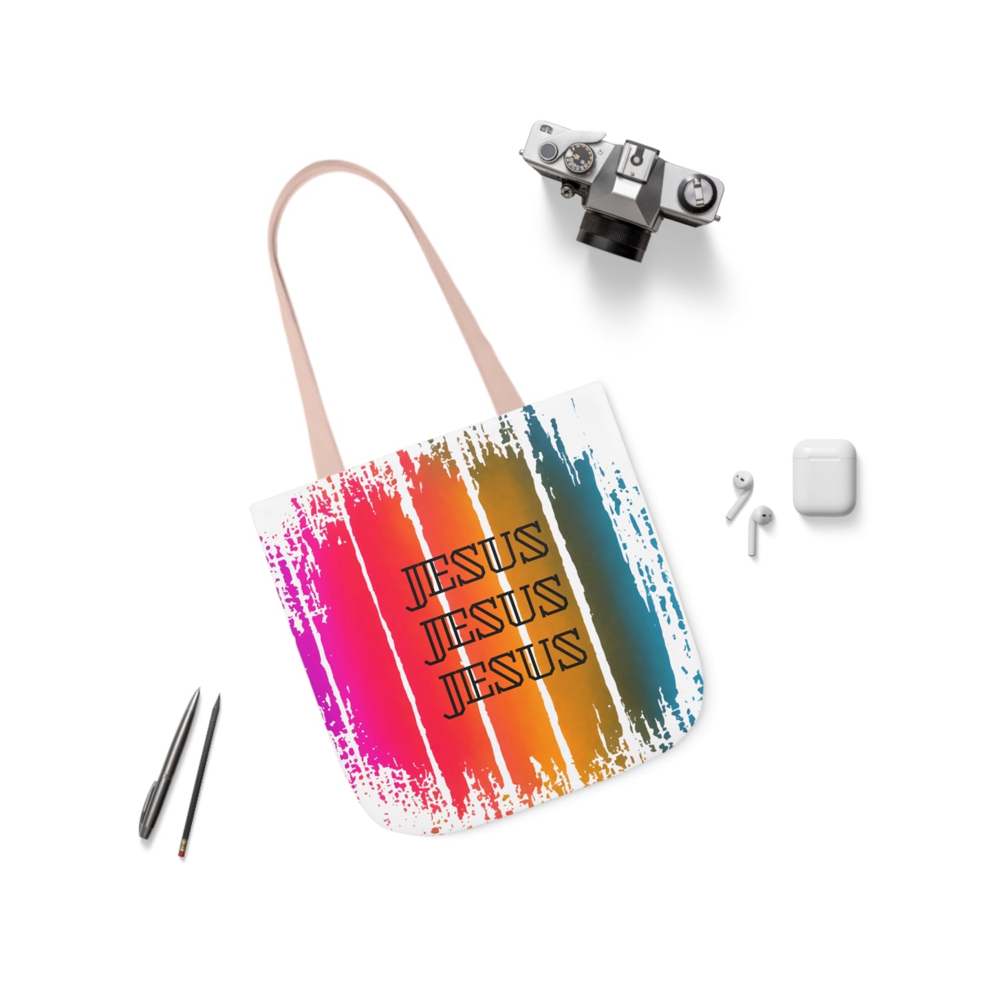 Canvas Tote Bag, 5-Color Straps